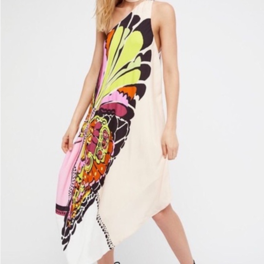 Free People Bold as Love One Shoulder Dress - Picture 2 of 7